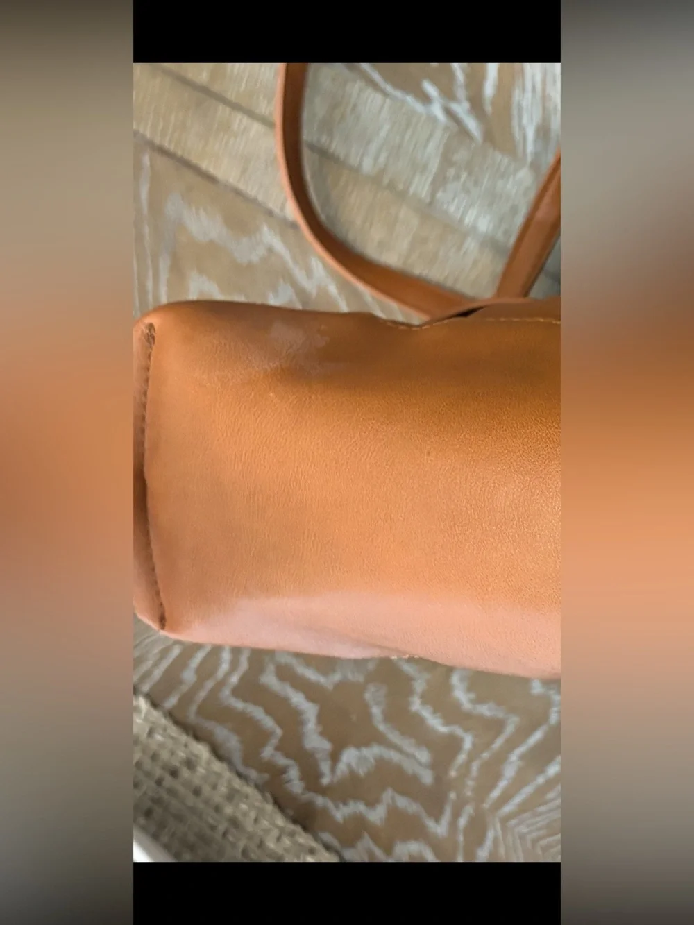 ANTHROPOLOGIE Rio Tote Bag Vegan Leather - Picture 12 of 13
